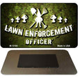 Lawn Enforcement Gnome Novelty Metal Magnet M-12182