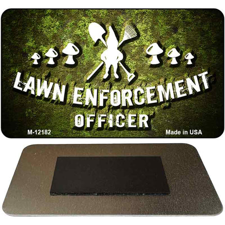 Lawn Enforcement Gnome Novelty Metal Magnet M-12182