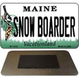 Snow Boarder Maine Novelty Metal Magnet M-12202