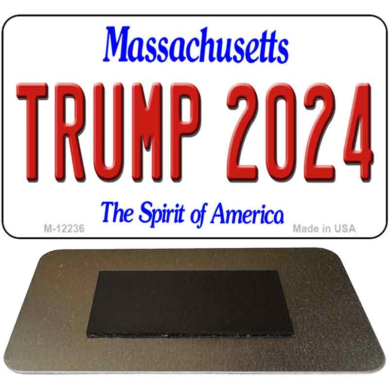 Trump 2024 Massachusetts Novelty Metal Magnet M-12236