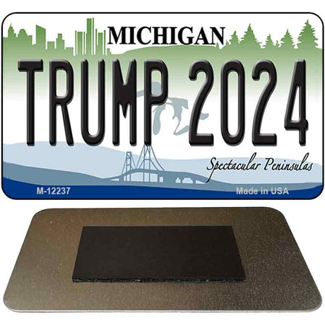 Trump 2024 Michigan Novelty Metal Magnet M-12237