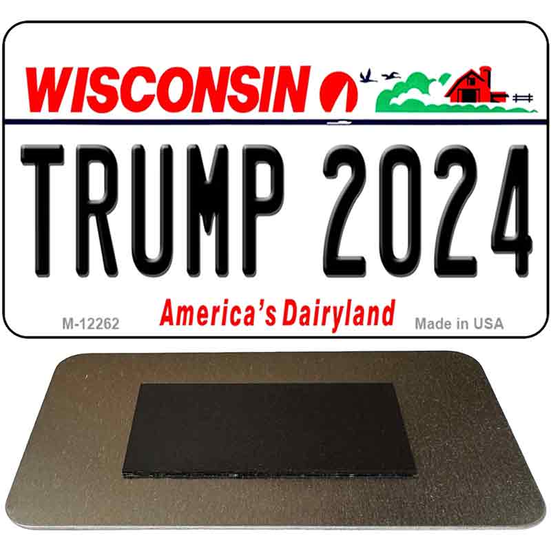 Trump 2024 Wisconsin Novelty Metal Magnet M-12262