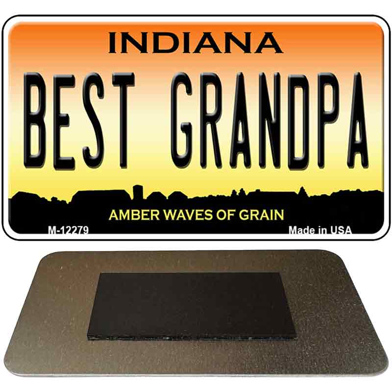 Best Grandpa Indiana Novelty Metal Magnet M-12279