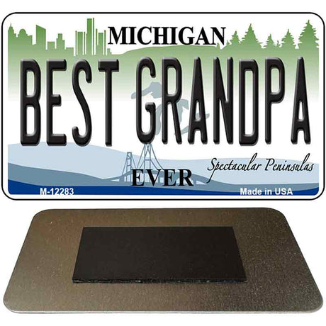 Michigan Best Grandpa Novelty Metal Magnet M-12283