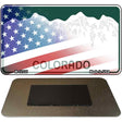 Colorado with American Flag Novelty Metal Magnet M-12335