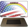 Hawaii with American Flag Novelty Metal Magnet M-12340