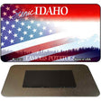 Idaho with American Flag Novelty Metal Magnet M-12341