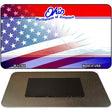 Ohio with American Flag Novelty Metal Magnet M-12364