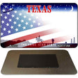 Texas with American Flag Novelty Metal Magnet M-12372