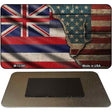 Hawaii/American Flag Novelty Metal Magnet M-12390