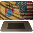 New Jersey/American Flag Novelty Metal Magnet M-12409