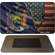 New York/American Flag Novelty Metal Magnet M-12411