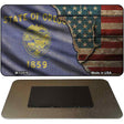 Oregon/American Flag Novelty Metal Magnet M-12416