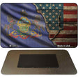 Pennsylvania/American Flag Novelty Metal Magnet M-12417