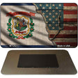 West Virginia/American Flag Novelty Metal Magnet M-12427