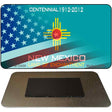 New Mexico with American Flag Novelty Metal Magnet M-12430