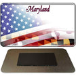 Maryland with American Flag Novelty Metal Magnet M-12434