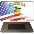 Florida with American Flag Novelty Metal Magnet M-12446