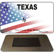 Texas with American Flag Novelty Metal Magnet M-12453