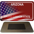 Arizona with American Flag Novelty Metal Magnet M-12471