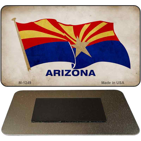 Arizona Waving Flag Novelty Metal Magnet M-1249