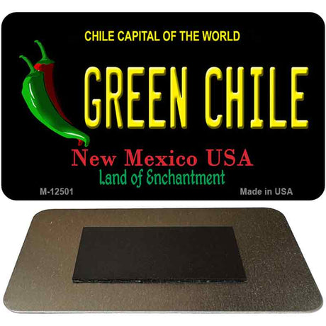 Green Chile New Mexico Black Novelty Metal Magnet M-12501