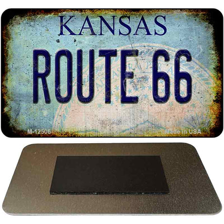 Route 66 Kansas Novelty Metal Magnet M-12506