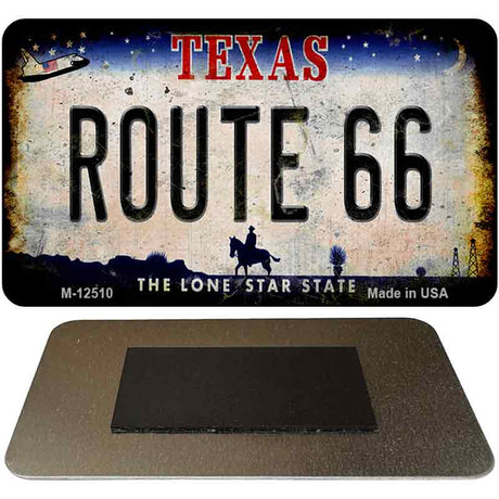 Route 66 Texas Novelty Metal Magnet M-12510