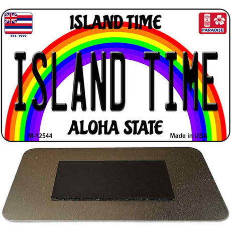 Island Time Novelty Metal Magnet M-12544