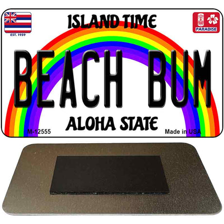 Beach Bum Novelty Metal Magnet M-12555