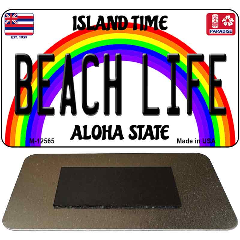 Beach Life Novelty Metal Magnet M-12565