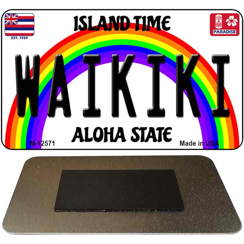 Waikiki Novelty Metal Magnet M-12571