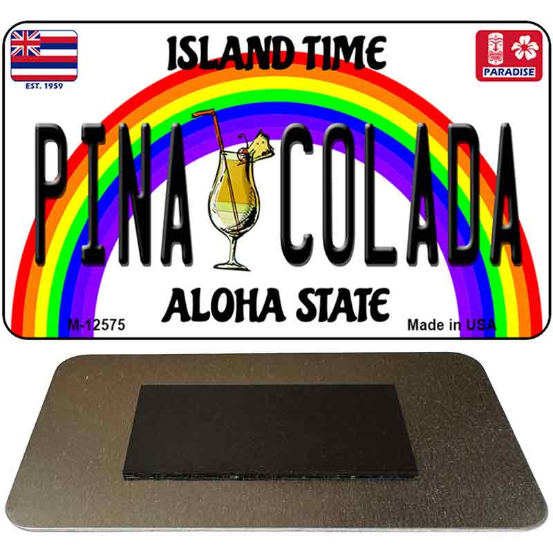 Pina Colada Novelty Metal Magnet M-12575