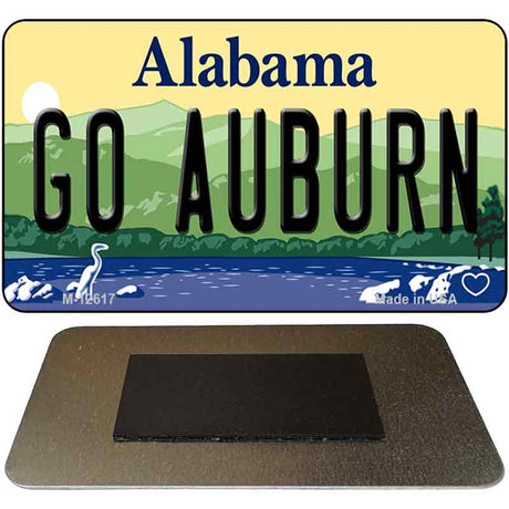 Go Auburn Novelty Metal Magnet M-12617