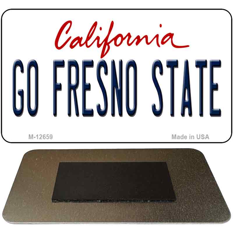 Go Fresno State Novelty Metal Magnet M-12659