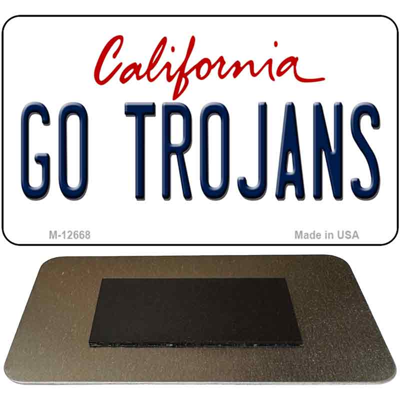 Go Trojans Novelty Metal Magnet M-12668