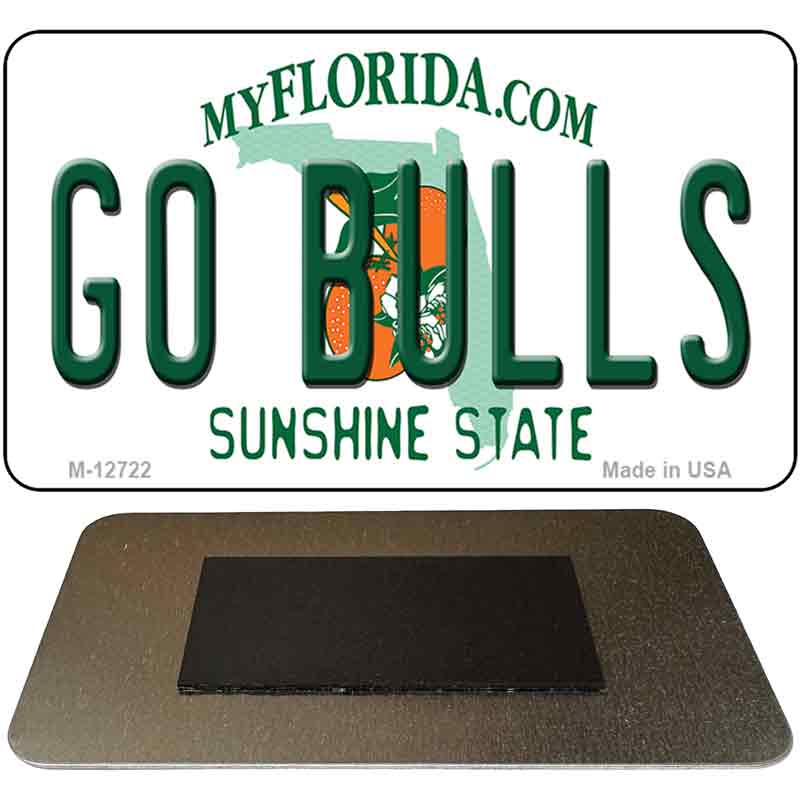 Go Bulls Novelty Metal Magnet M-12722