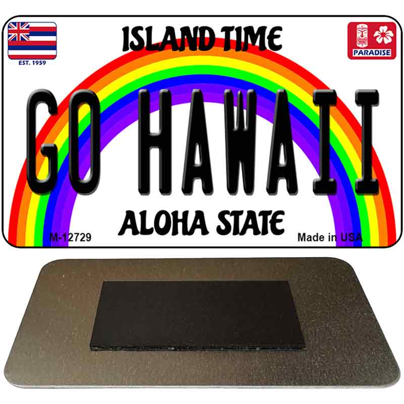 Go Hawaii Novelty Metal Magnet M-12729