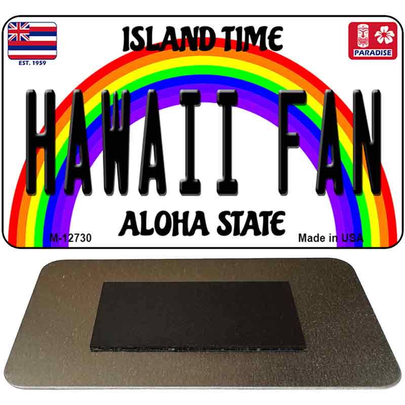 Hawaii Fan Novelty Metal Magnet M-12730