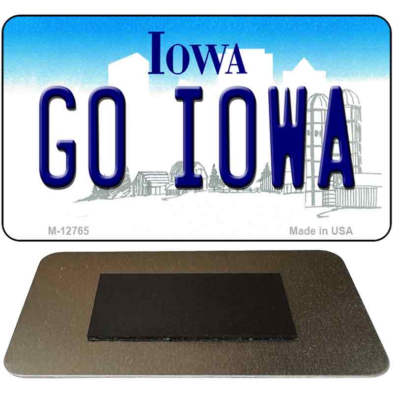 Go Iowa Novelty Metal Magnet M-12765