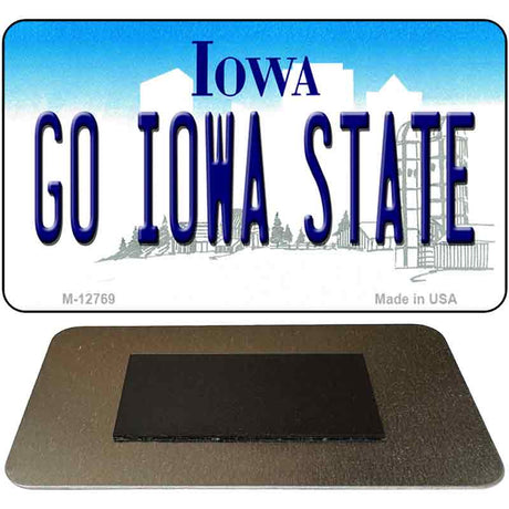 Go Iowa State Novelty Metal Magnet M-12769