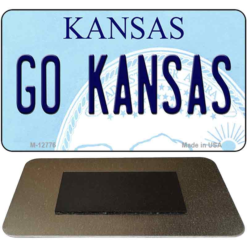 Go Kansas Novelty Metal Magnet M-12776