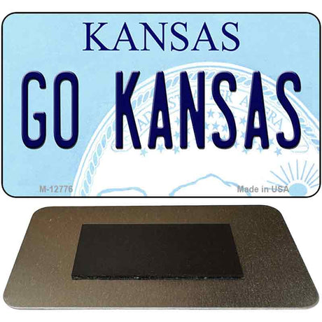 Go Kansas Novelty Metal Magnet M-12776