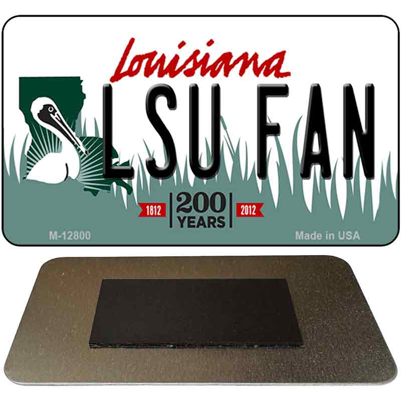 LSU Fan Novelty Metal Magnet M-12800