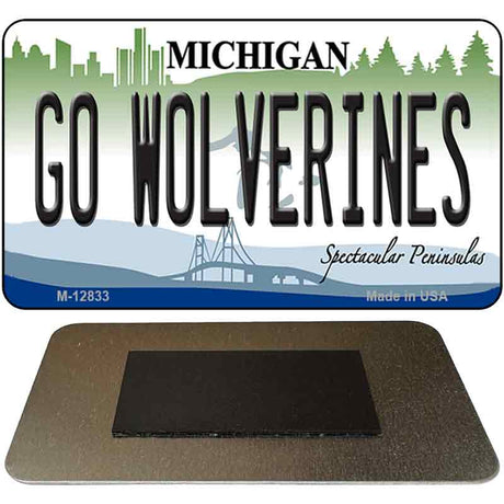 Go Wolverines Novelty Metal Magnet M-12833