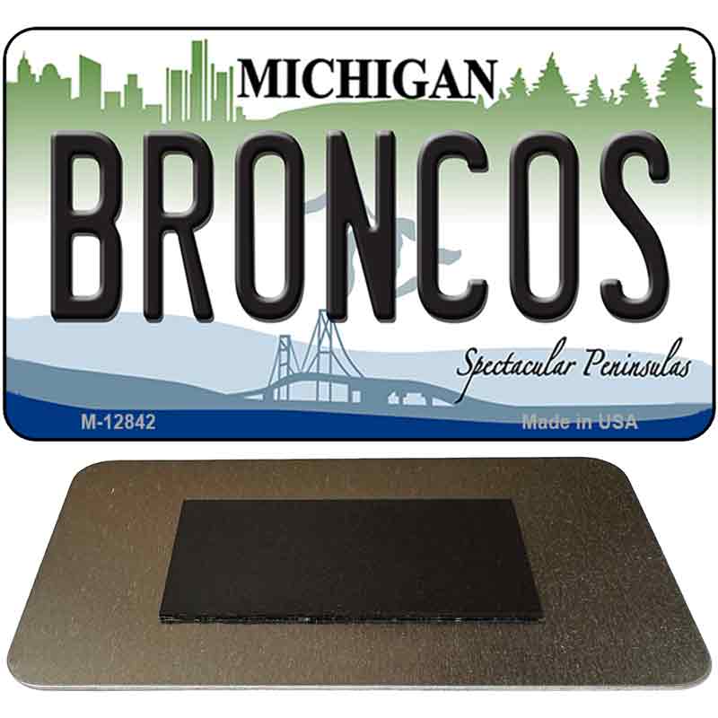 Broncos Novelty Metal Magnet M-12842