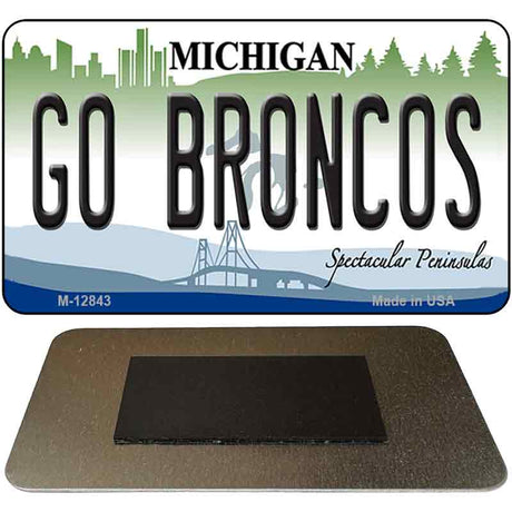 Go Broncos Novelty Metal Magnet M-12843