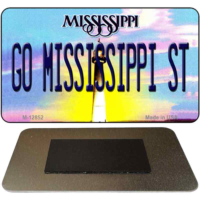 Go Mississippi State Novelty Metal Magnet M-12852