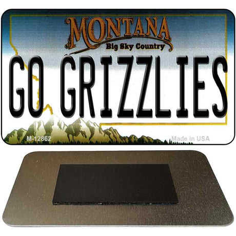 Go Grizzlies Novelty Metal Magnet M-12862