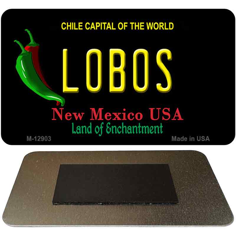 Lobos Novelty Metal Magnet M-12903